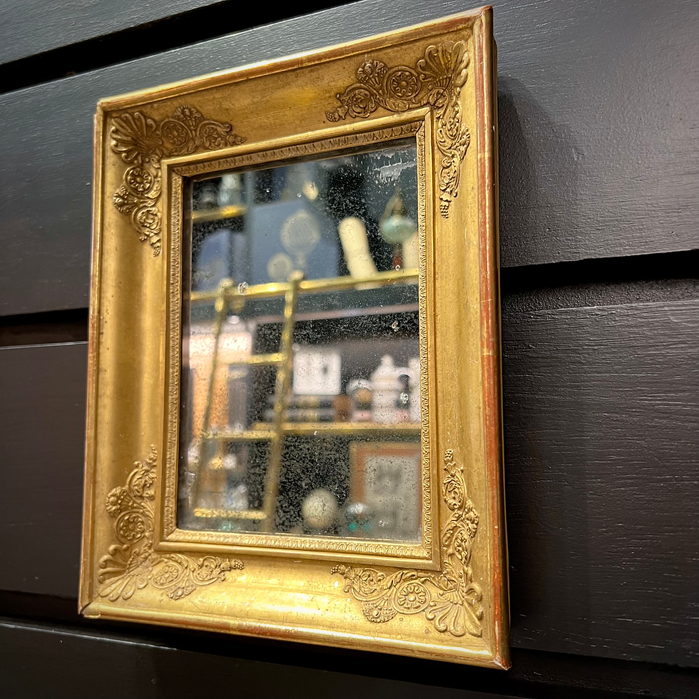 Miniature : Miroir doré XIXe dans le style Louis XVI - antiquités