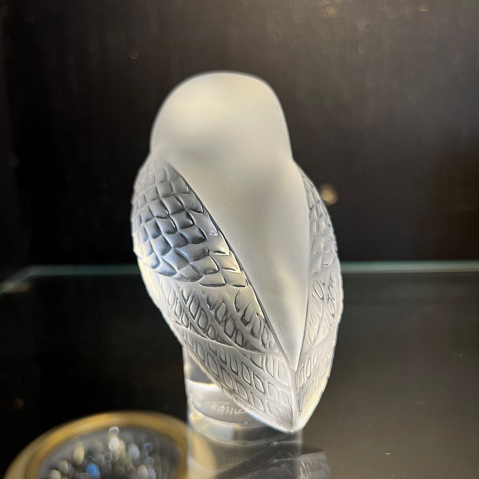 Miniature : Figurine Lalique signée - chouette