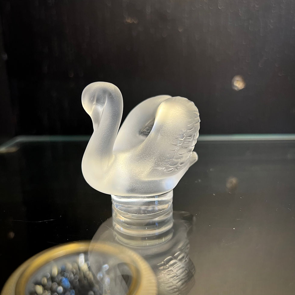 Miniature : Figurine Lalique signée - cygne