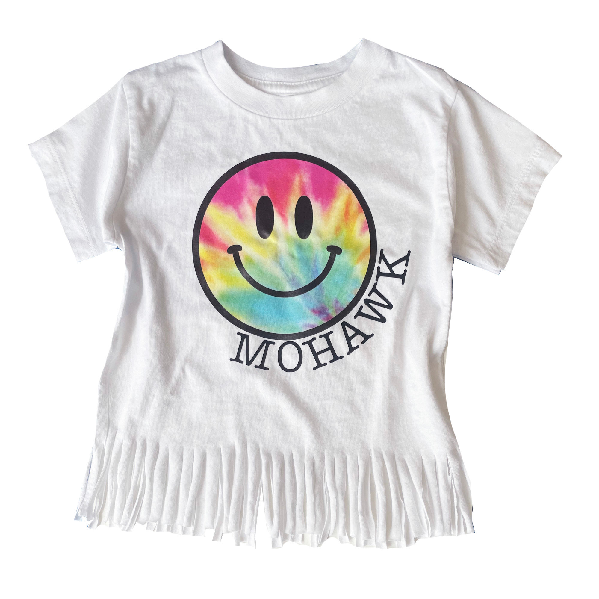 Fringed Tie Dye Smile Shirt