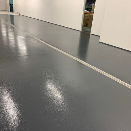 after commercial kitchen roseville gray urethane overlay trowel epoxy