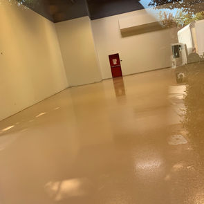 solid beige epoxy floor in warehouse roseville