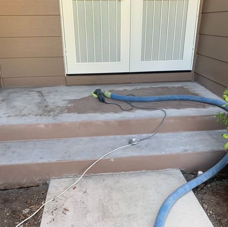 before outdoor steps carmichael with existing epoxy removal