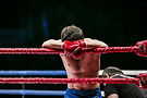 Boxer Leaning on Ropes