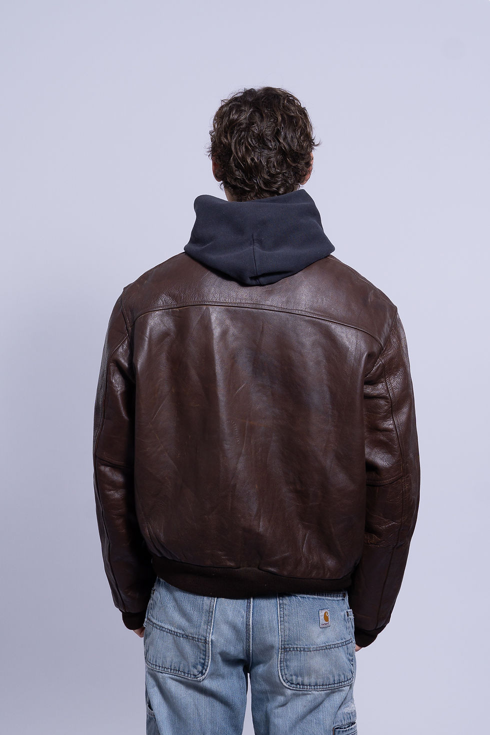 Miniaturbild: Vintage Aviator Lederjacke / M/L