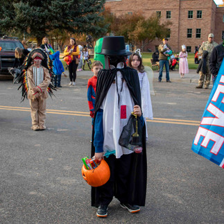 4-7 year costume contest winner Easton Cook dressed as the invisible man..