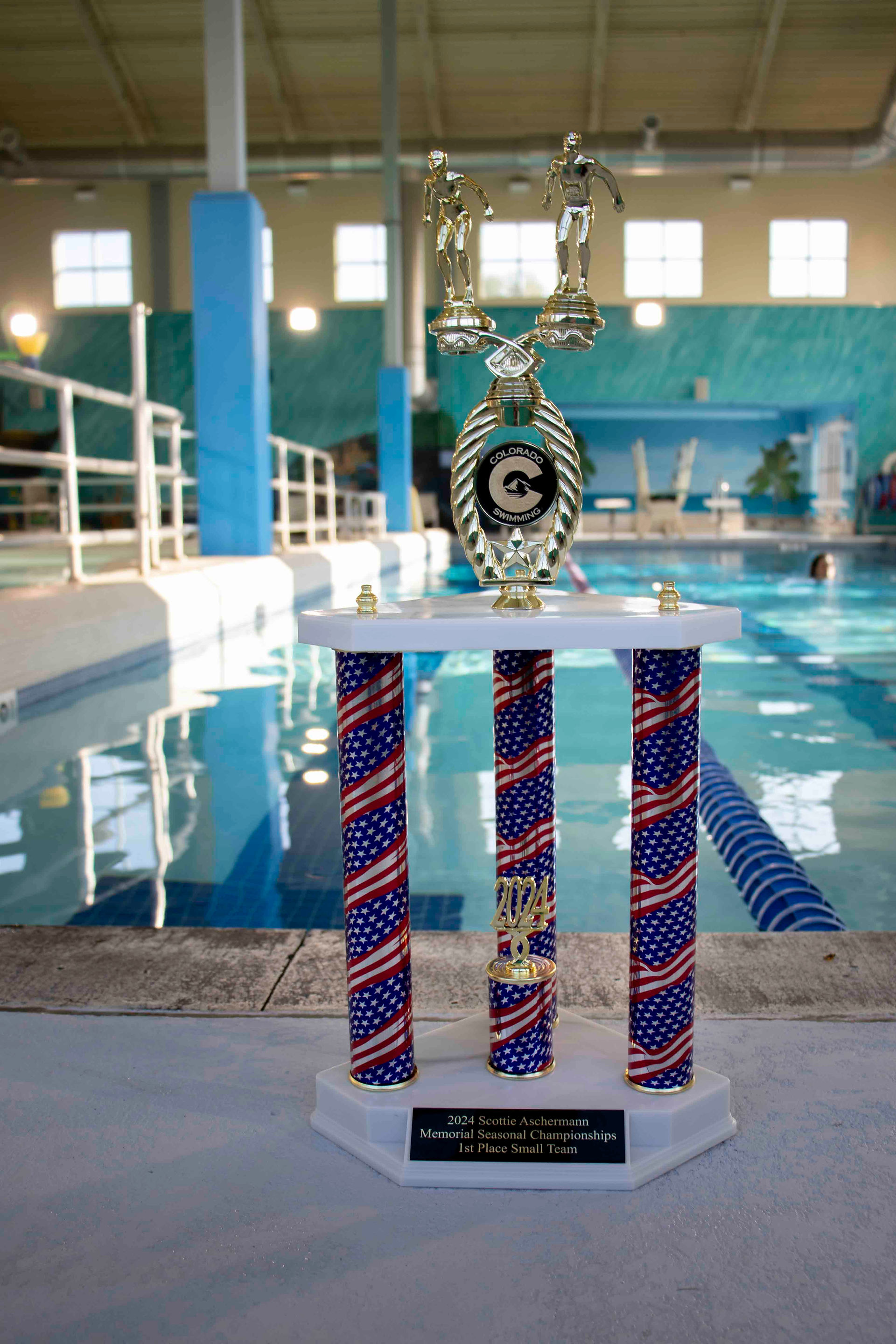 Meeker Marlins 2024 swim team trophy.