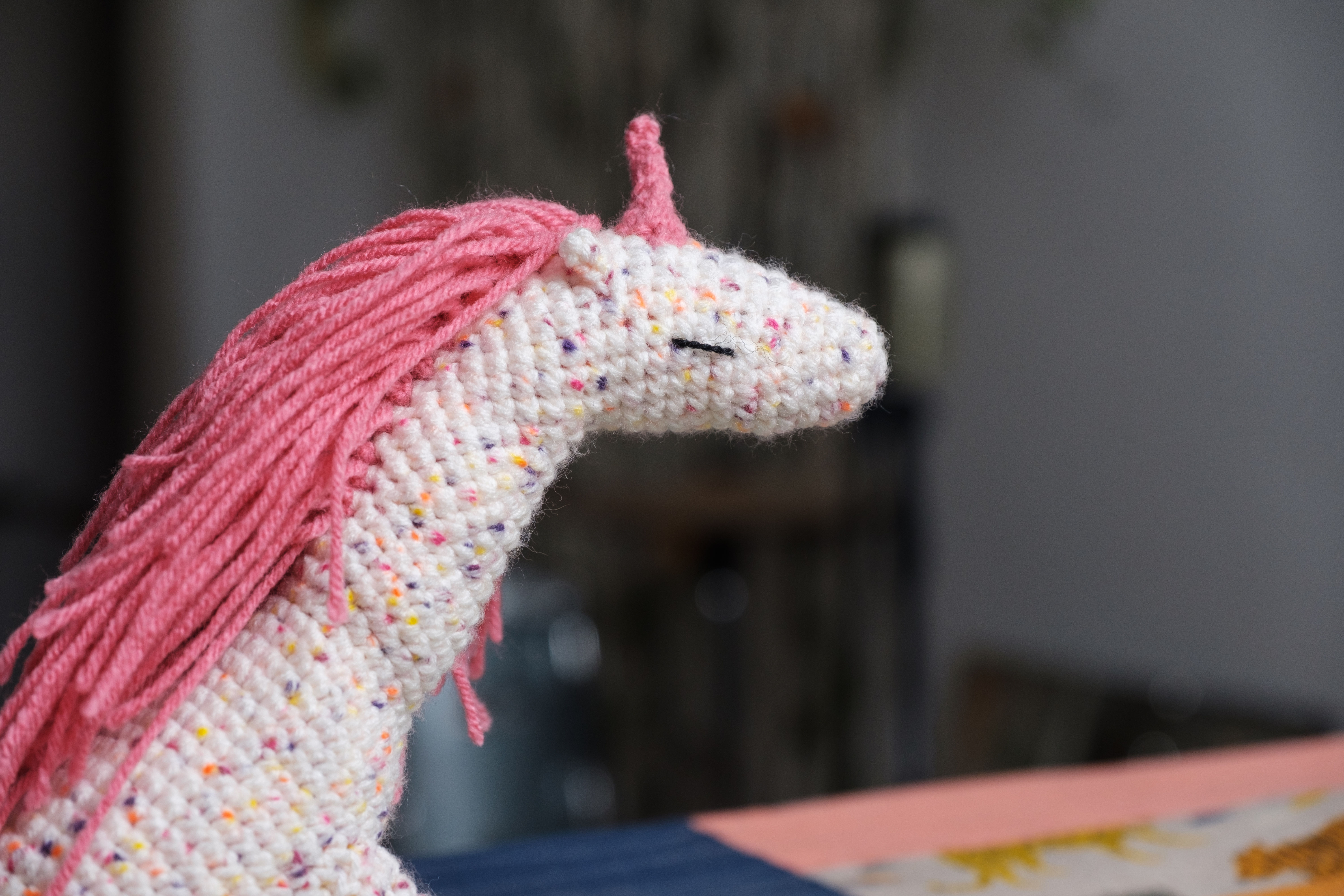Upbeat Unicorn | Pink, Confetti, Crochet