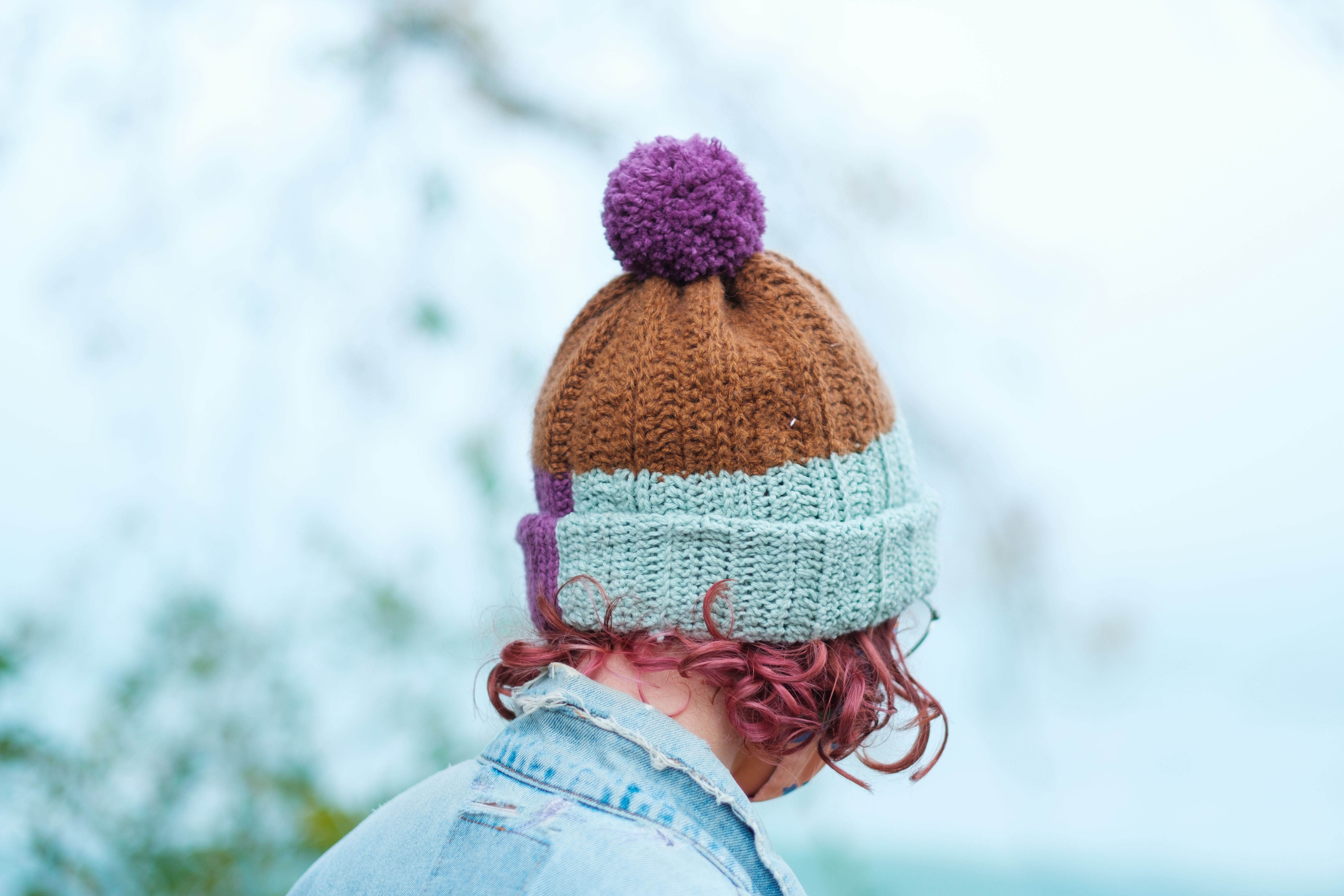 Large Geometric Crochet Hat