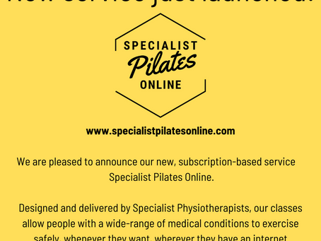 Specialist Pilates Online launches