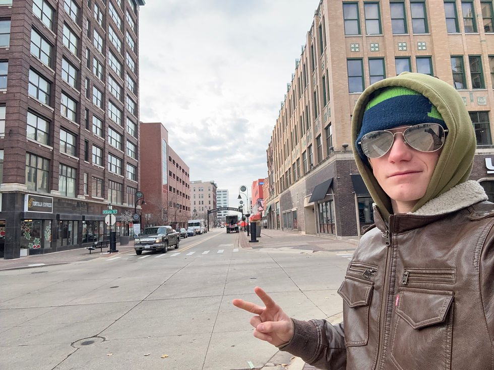 You can tell how cold I am by how far my jacket is zipped up