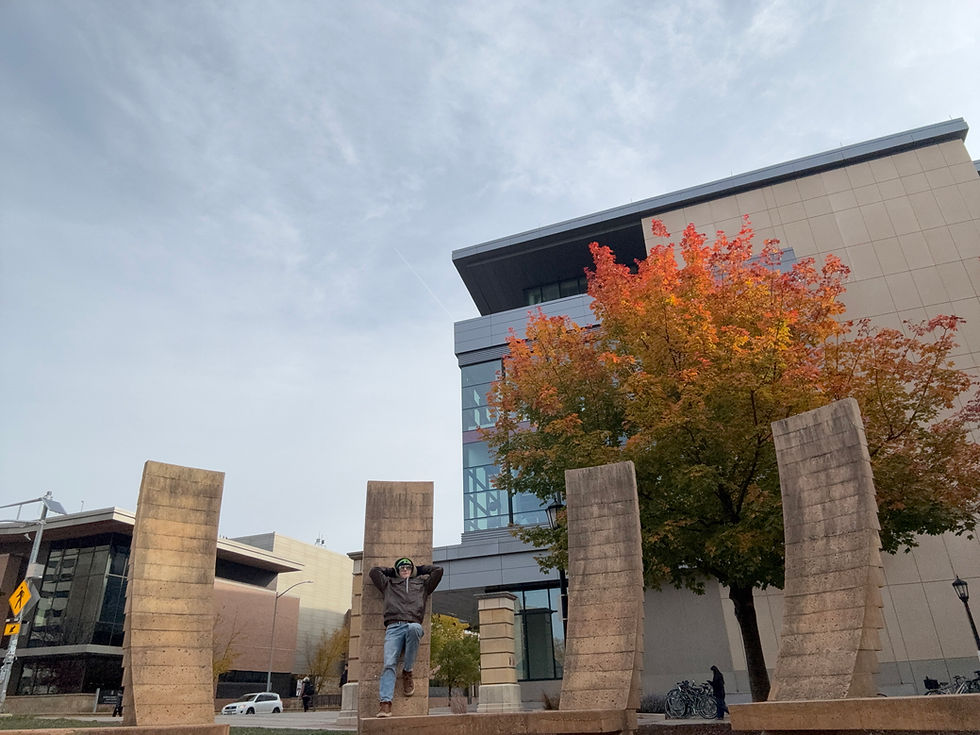 Enjoying the structures at UWM