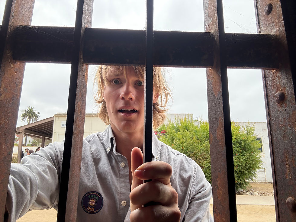 Mentally preparing to spend the night in jail