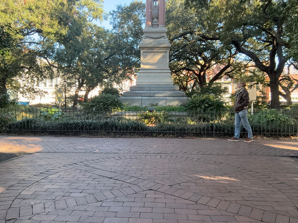 Walking through another square in the downtown area