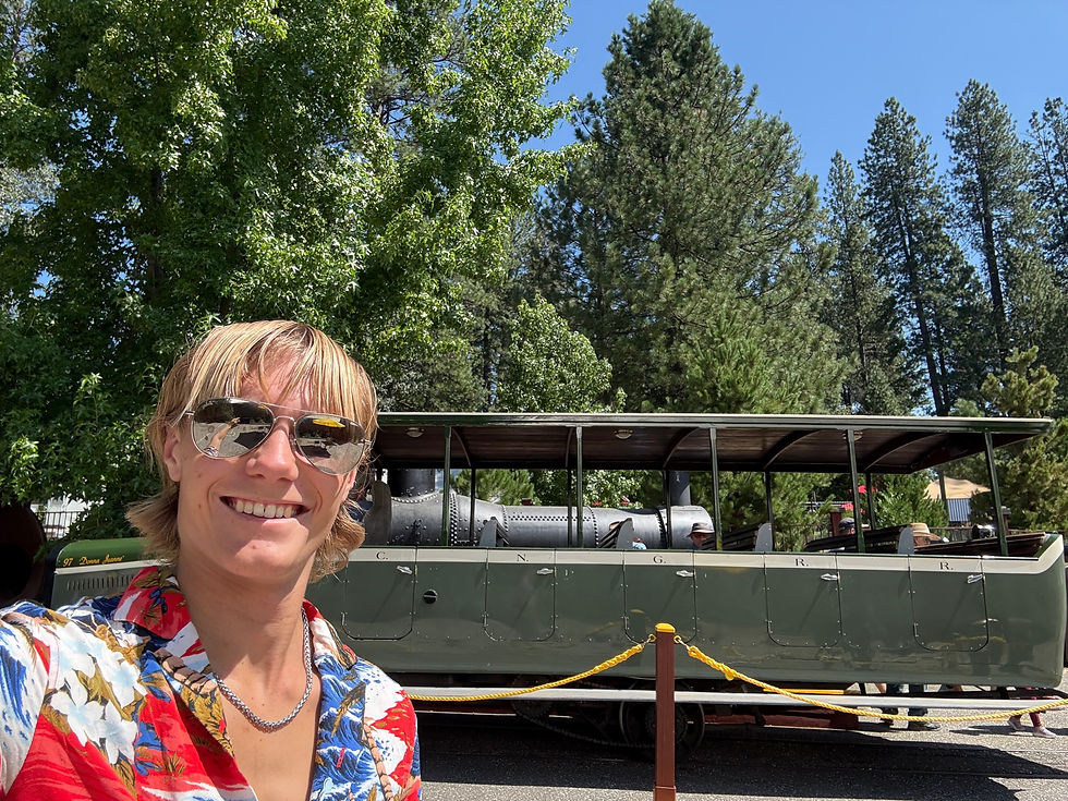 Side shot of the railbus I rode