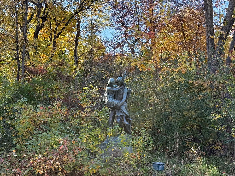 Really pretty Native American statue at Minehaha Park