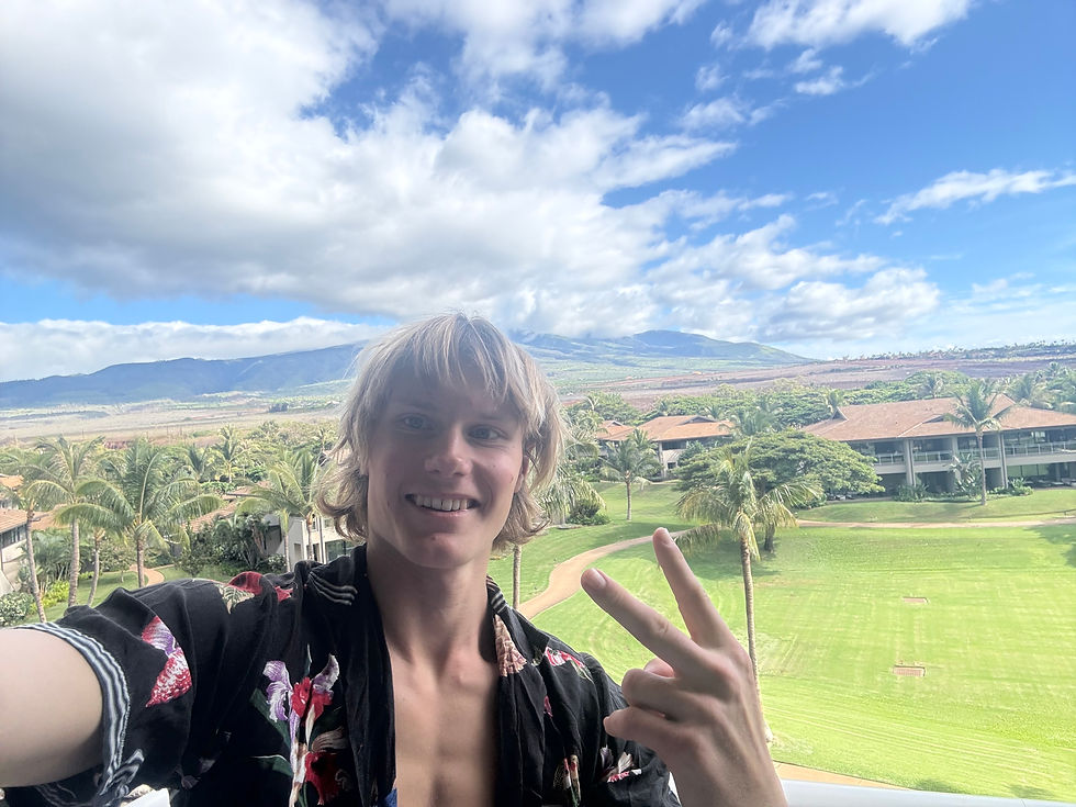 Selfie from the balcony of our room