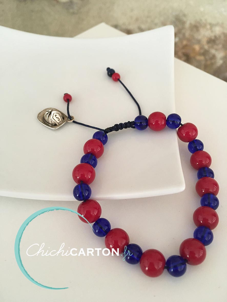 Miniature : Bracelet de perles - Casque USA
