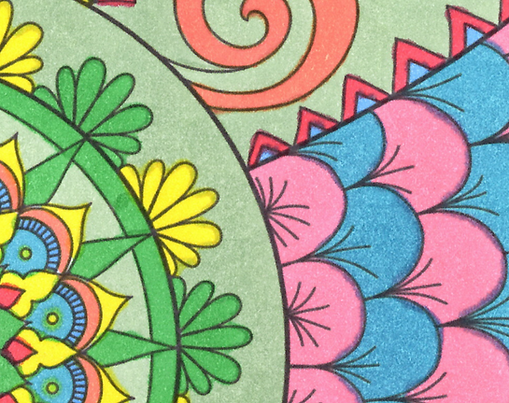 Funky 'Mandala Style 1' A4 Print in a Multicoloured design