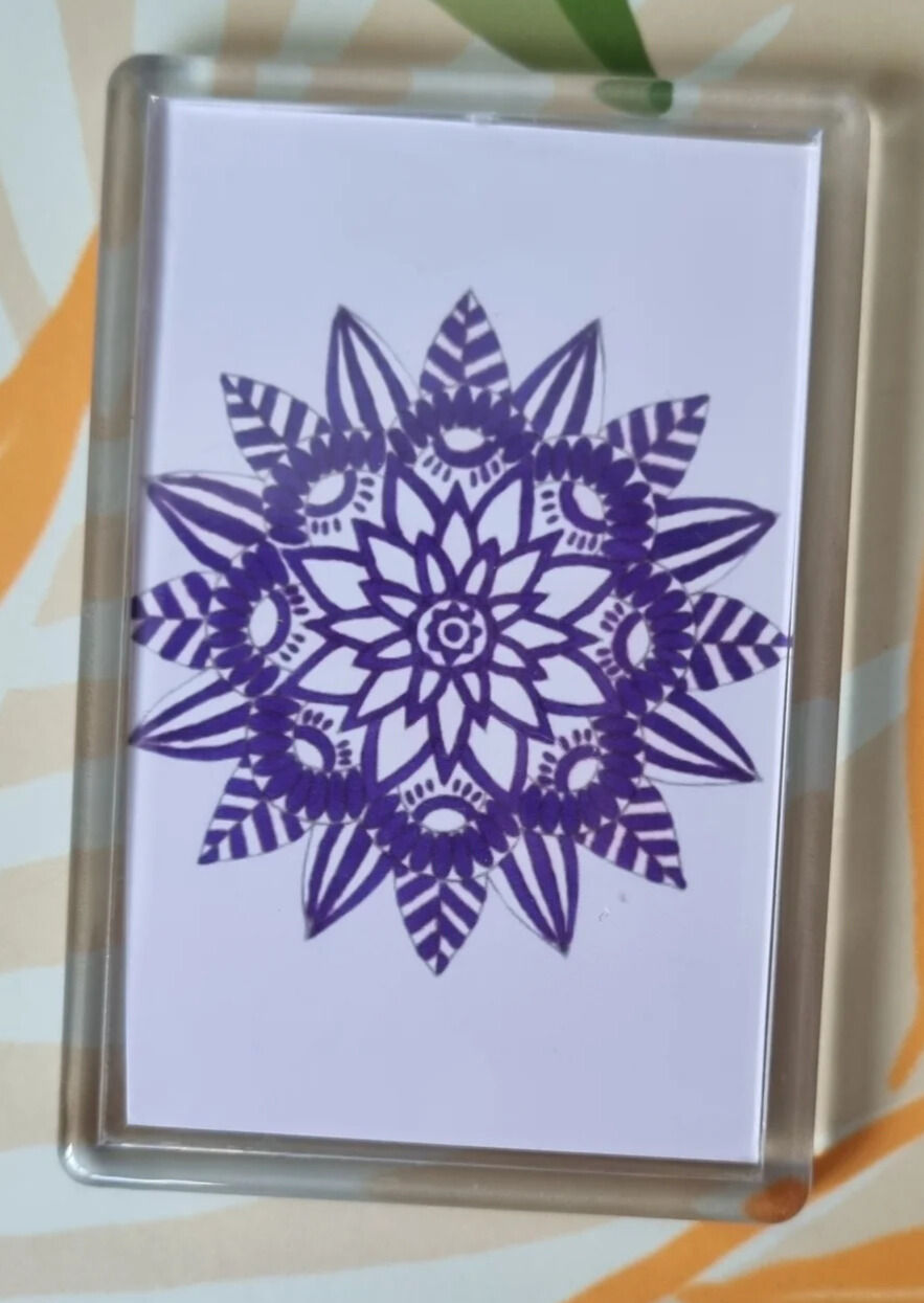 Mandala 1 Lilac & Purple Fridge Magnet