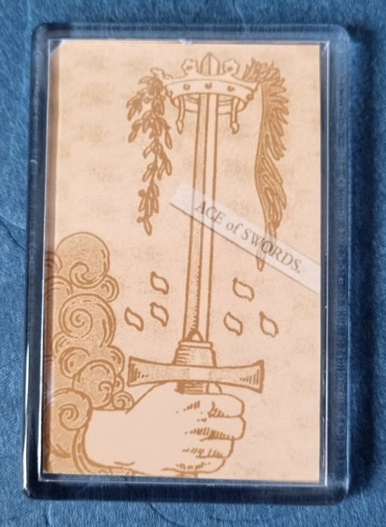 Major Arcana Ace Of Swords Gold Tarot Card Fridge Magnet