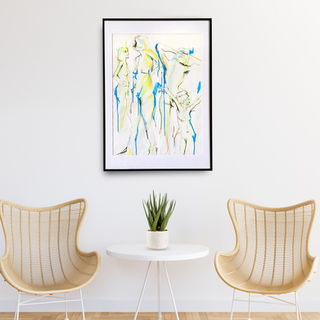 C:C Knöpfel Fine Art Freie Arbeit zum Thema "Wandel", Pastell und Edding auf Papier SBFI