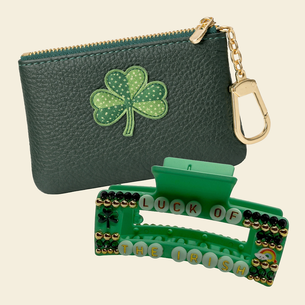 St. Patrick's Coin Purse & Claw Clip Decorating