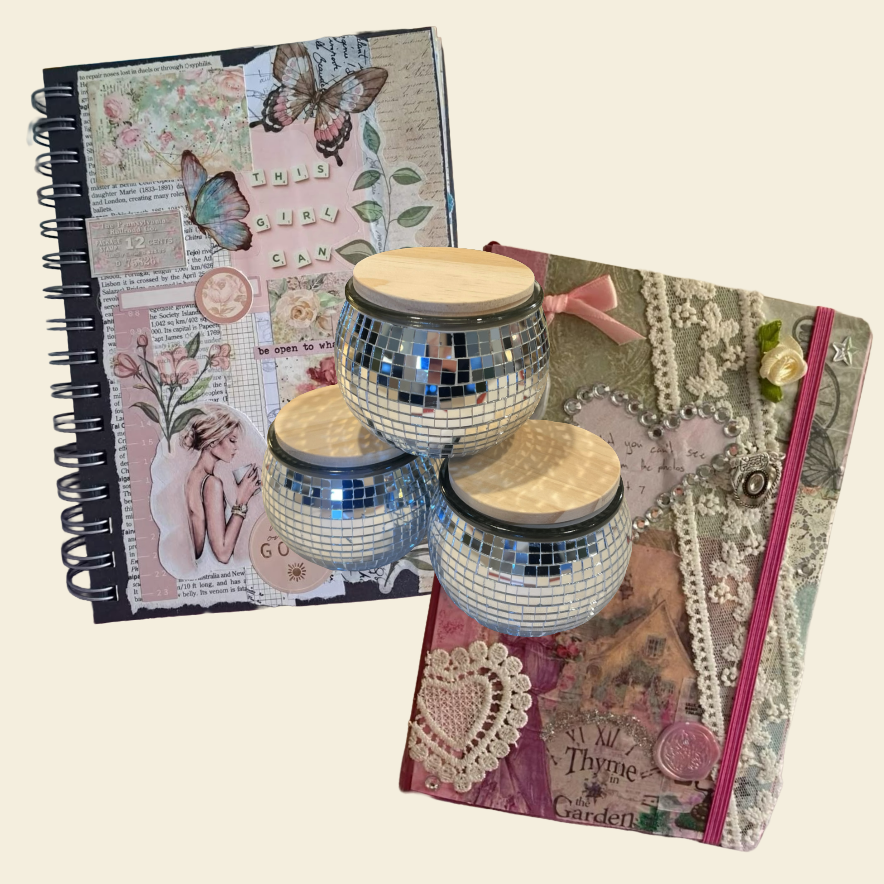 Junk Journal & Disco Ball Candle Making