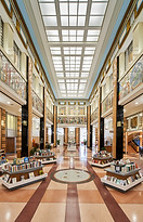 Toledo Lucas County Public Library, Main Branch. Featuring the restred historic main room, feturing art deco style motifs.