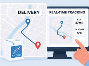 Real-time tracking for pharma cold chain logistics.