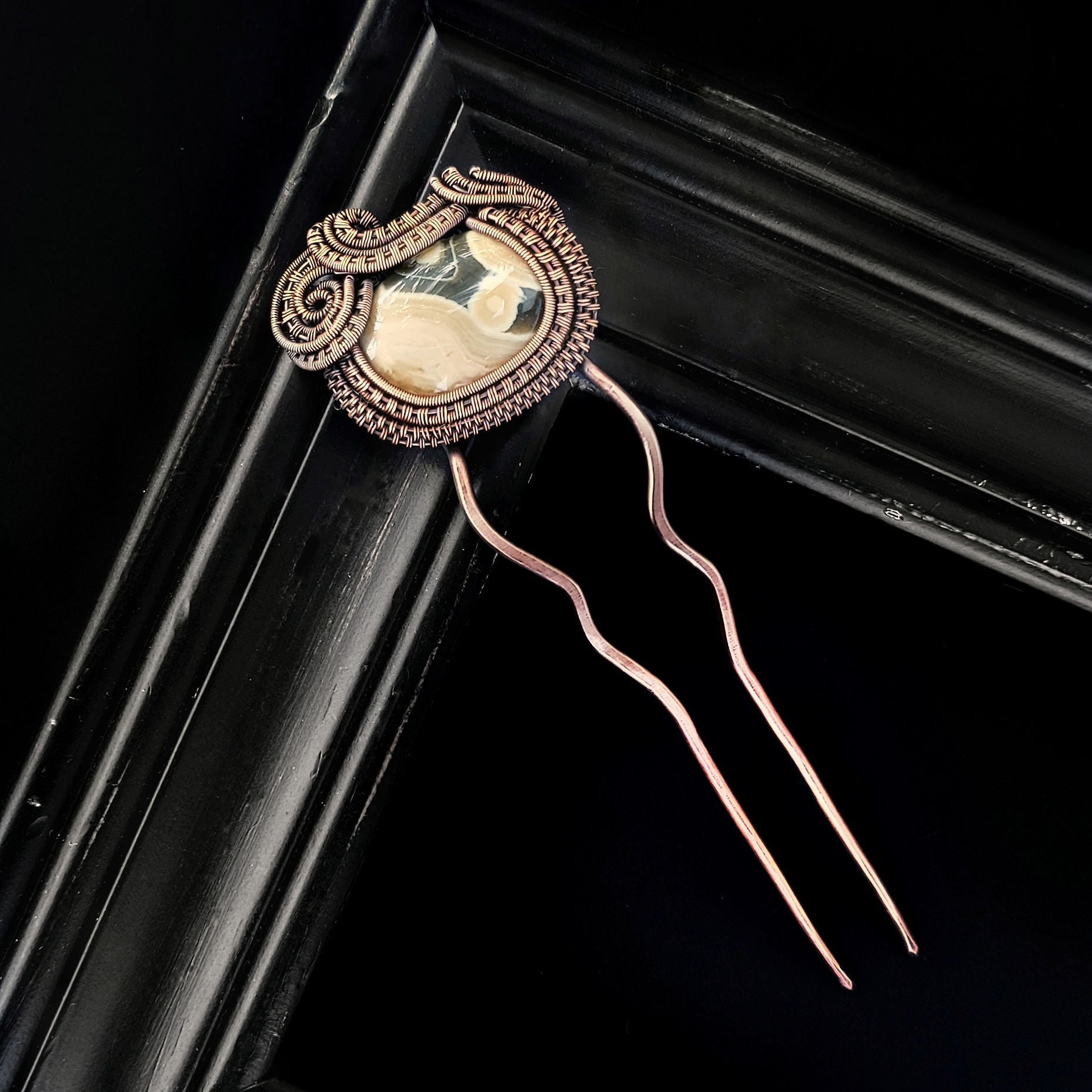 Ocean Swirl Hair Pin PDF Tutorial