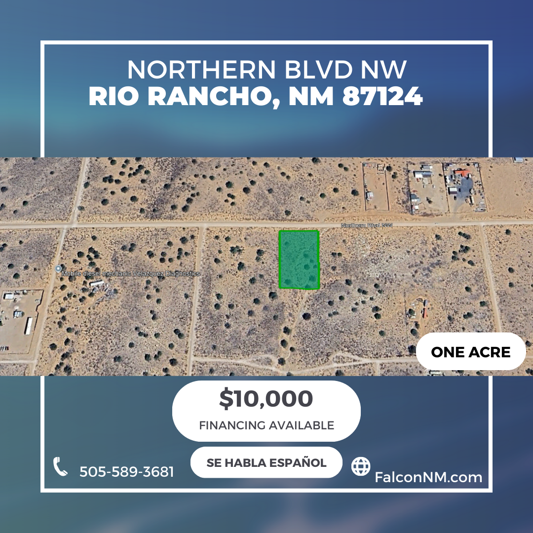 Open desert parcel in Rio Rancho NM – Falcon Land Sales