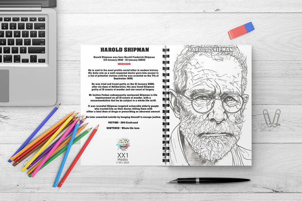 Thumbnail: Product Preview Serial Killer Adult Colouring Book.