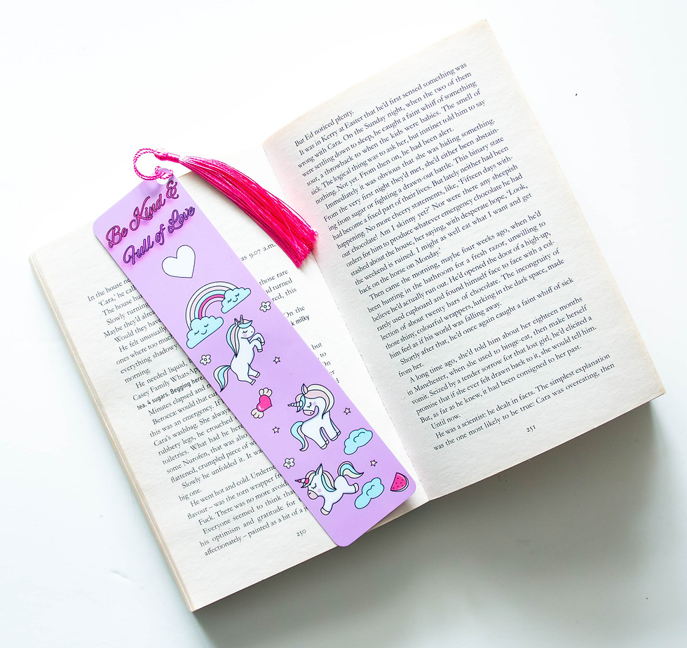 Bookmark, horse, colourful, unicorn, horse, bright colours, Tassel, book, page
