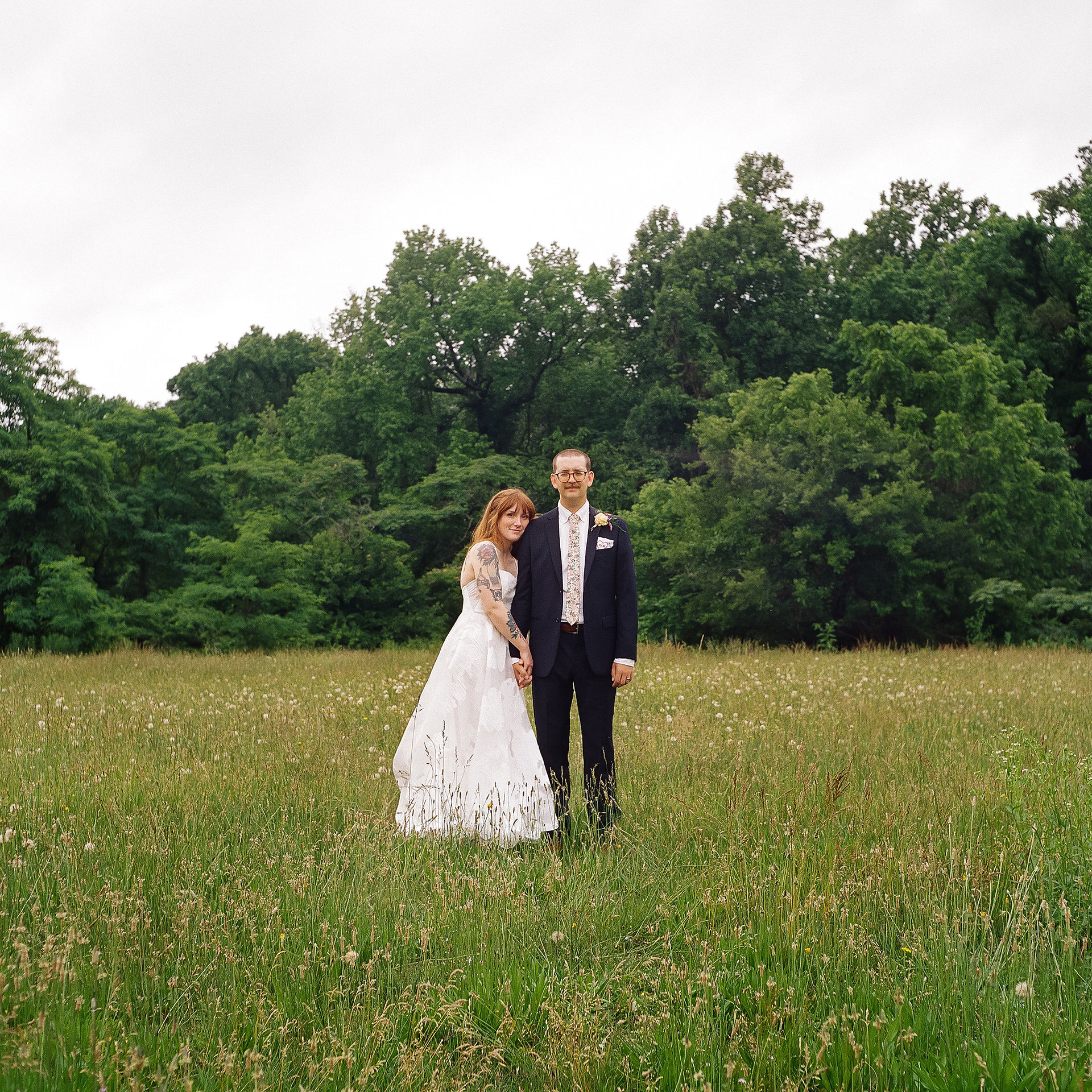 Intimate wedding ceremony at a park in RVA