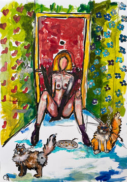 Exist_is_useless_paper-oil-ink-59-42cm.J