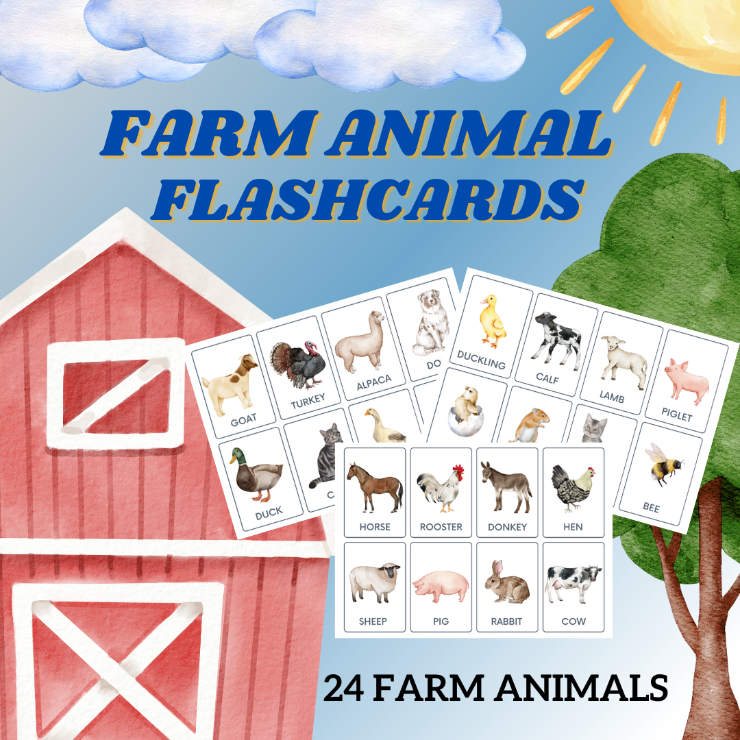 Farm Animal Flashcards - Early Learner