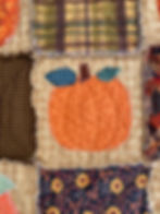 Pumpkin Rag Block and Coordinating Autumn Block