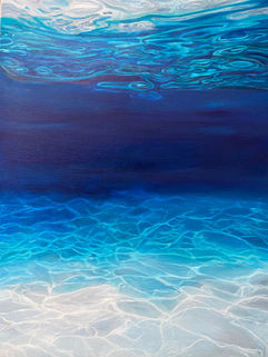 Oil painting painting of an ocean seascape with waves