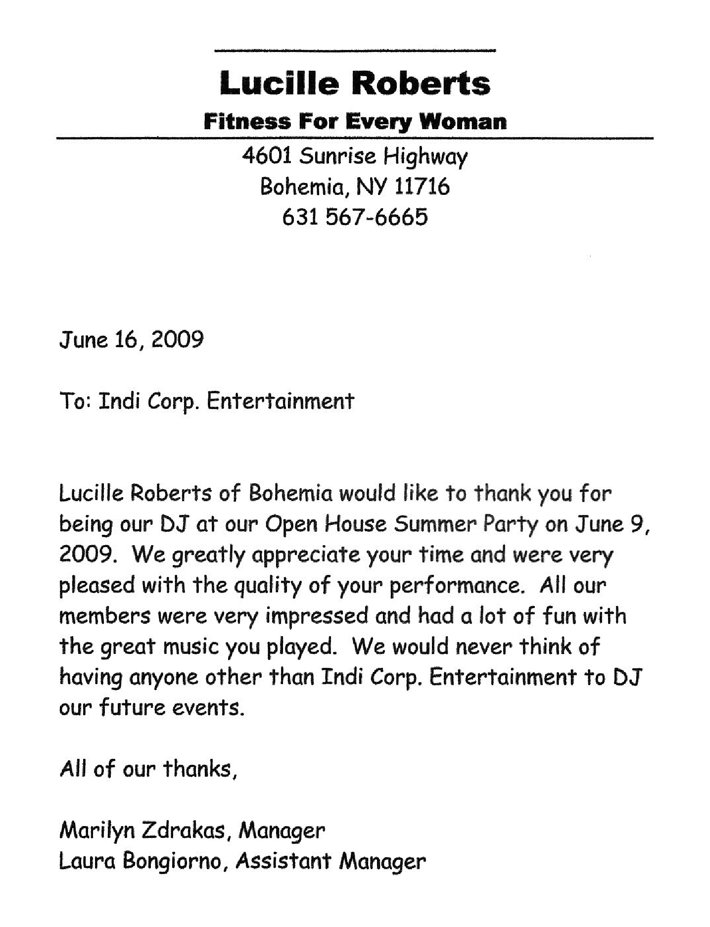 Lucille Roberts Gym Party