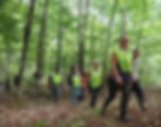 Educators toured a variety of managed woodlands.