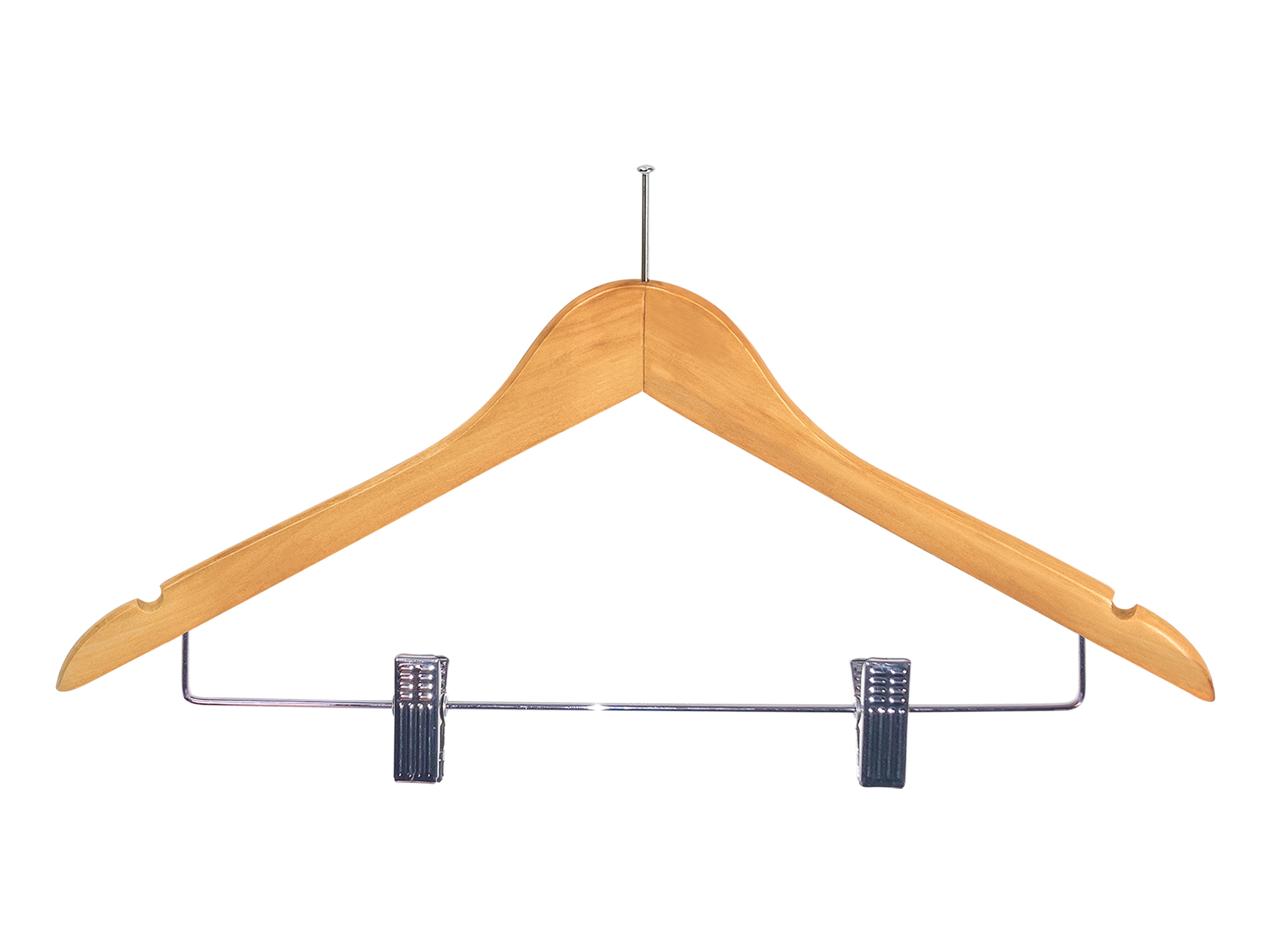 Burlington Guest Hanger with Security Pin & Clips in Light Wood