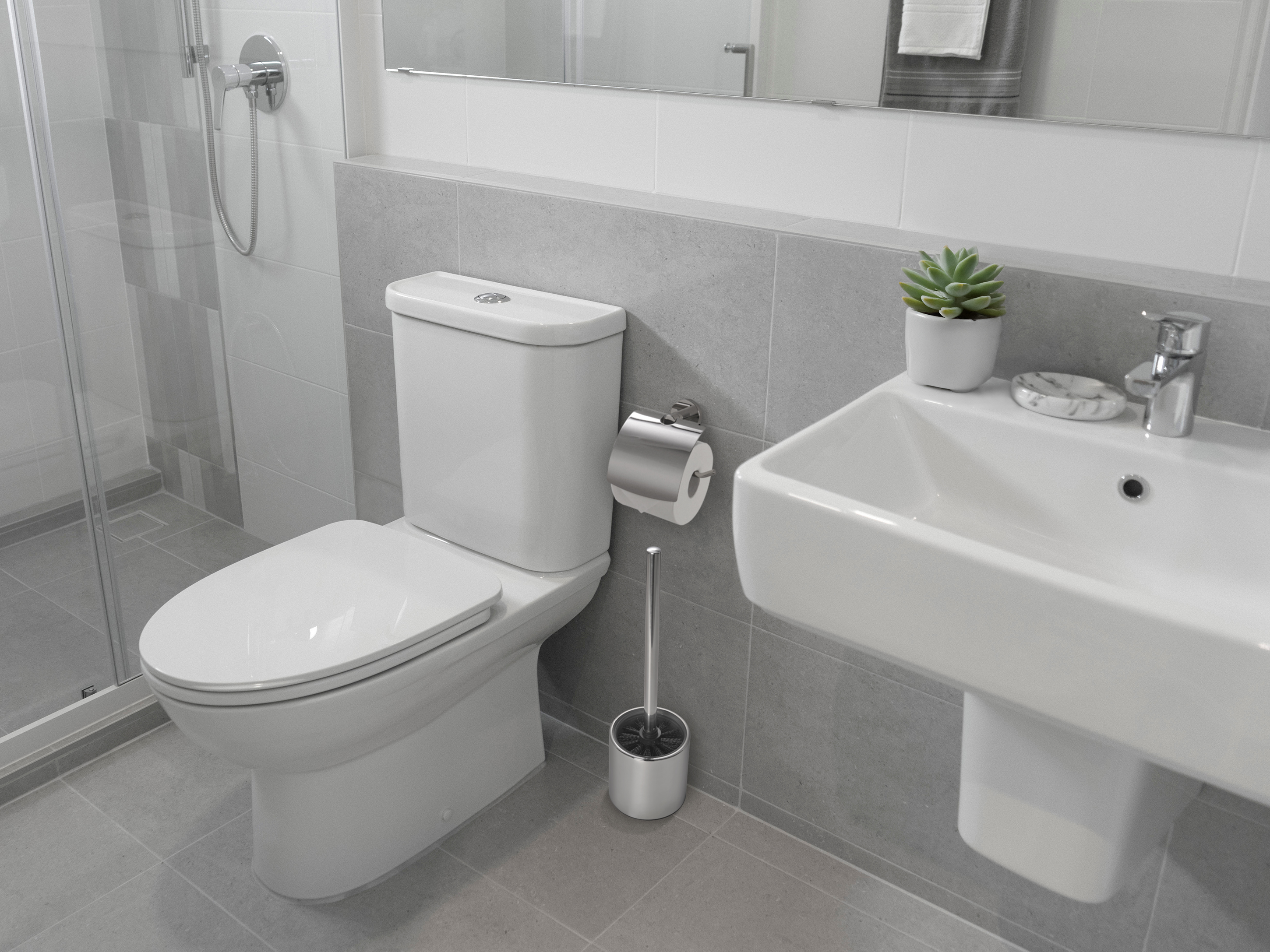Alton Toilet Brush in Polished Steel view 2