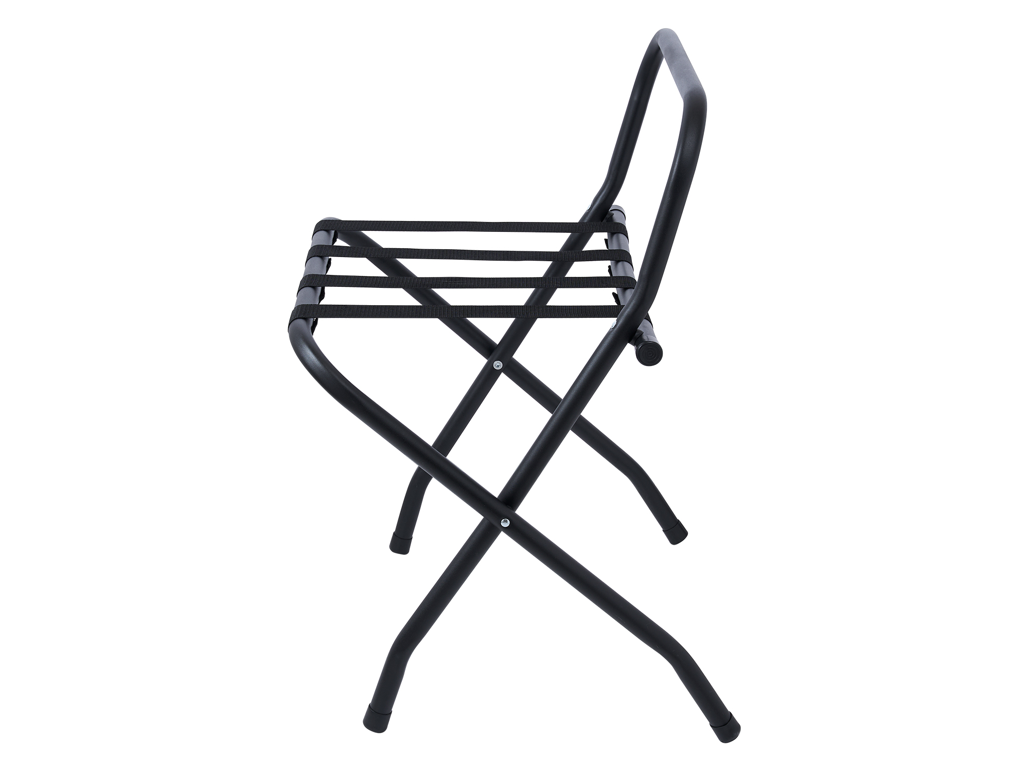 Metal Luggage Rack with Back (Ashton / LGR0001) in Black view 3