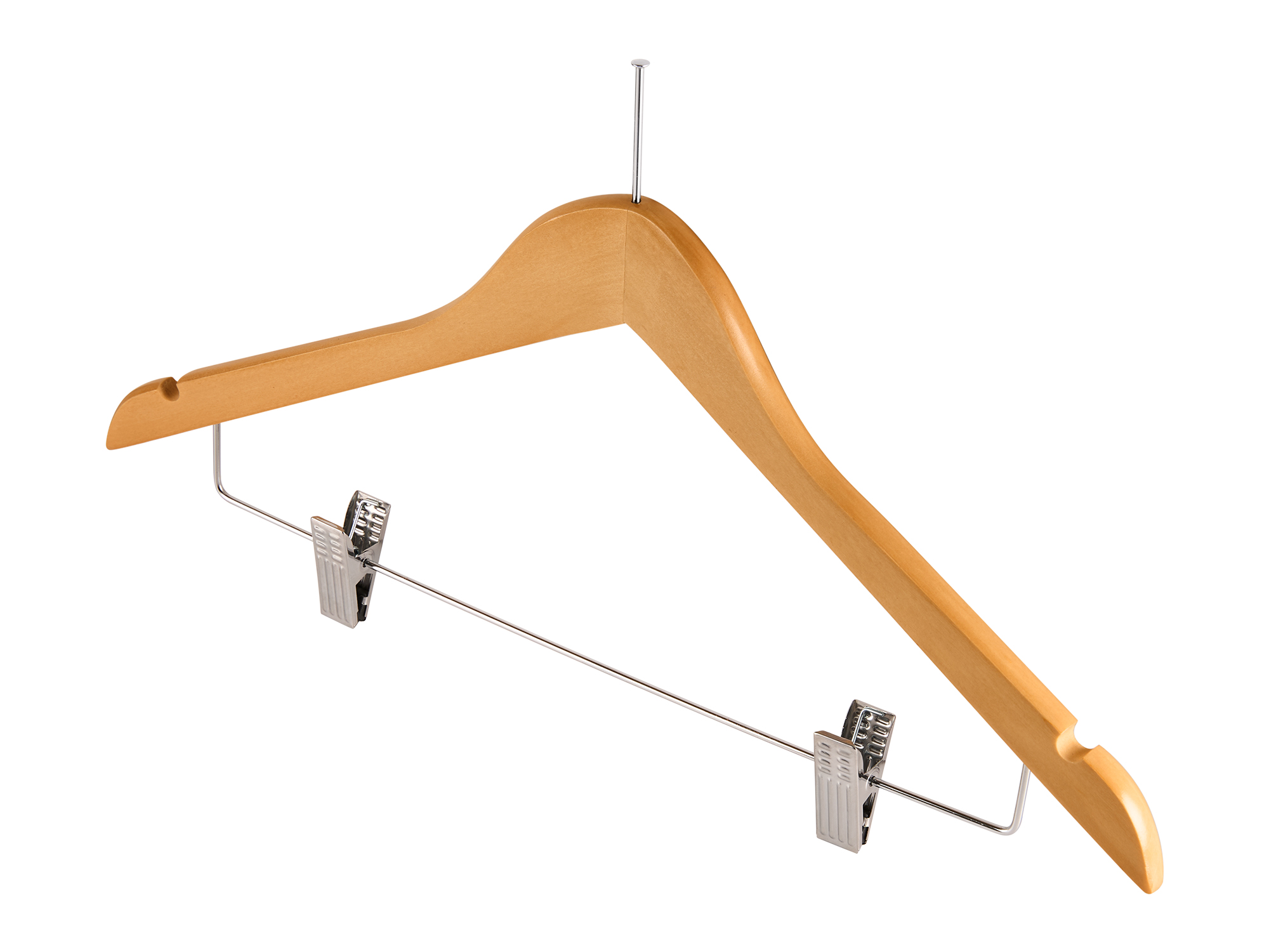 Burlington Guest Hanger with Security Pin & Clips in Light Wood view 3