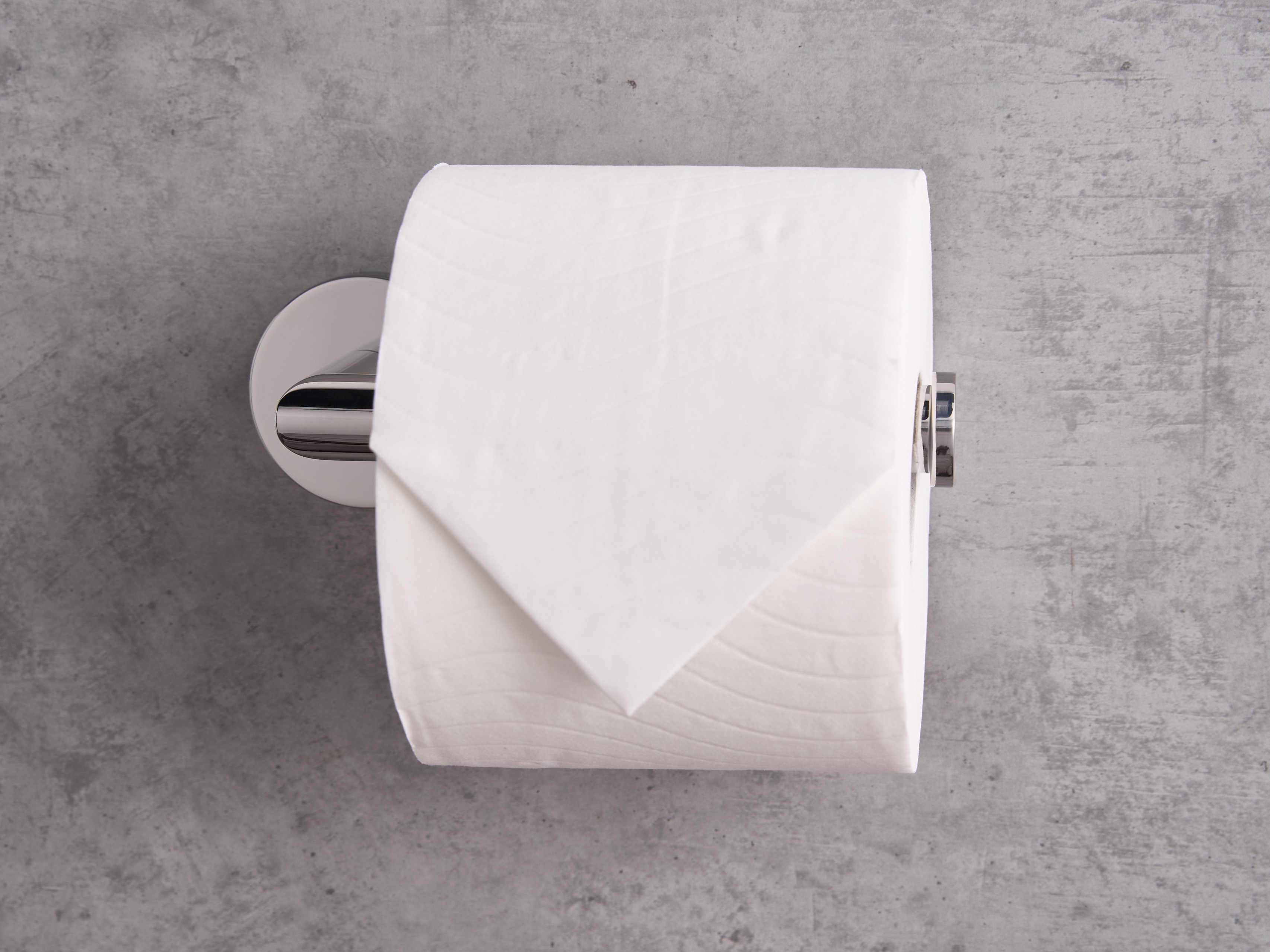 Harrogate Toilet Roll Holder in Polished Steel view 2