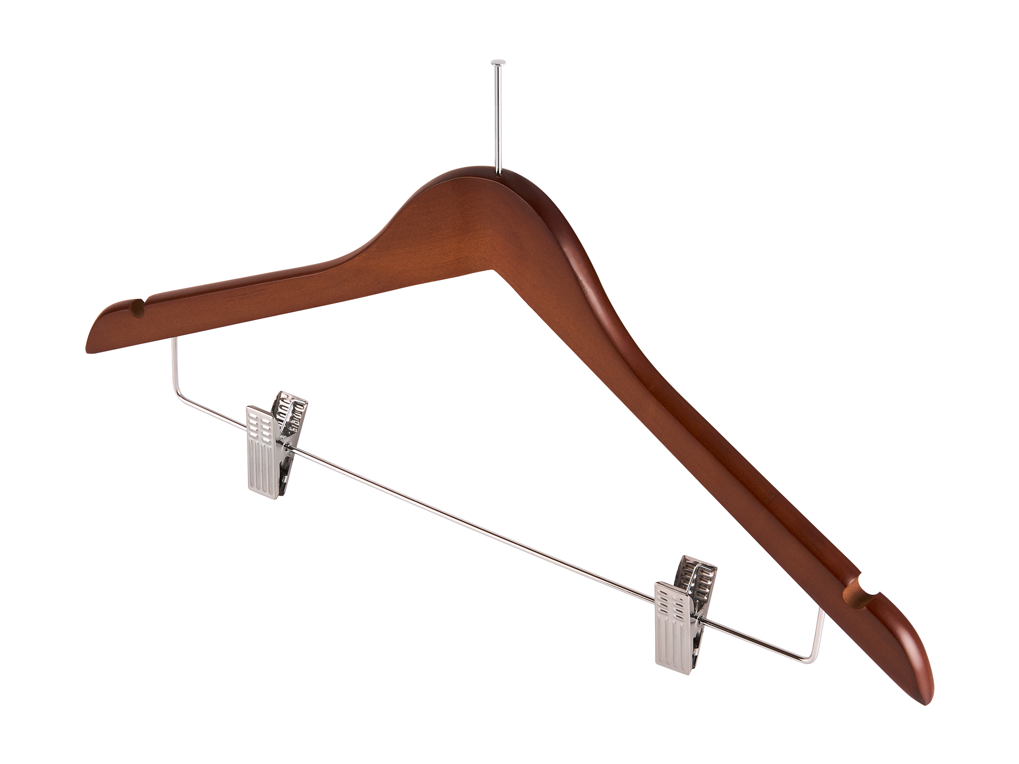 Burlington Guest Hanger with Security Pin & Clips in Dark Wood view 3