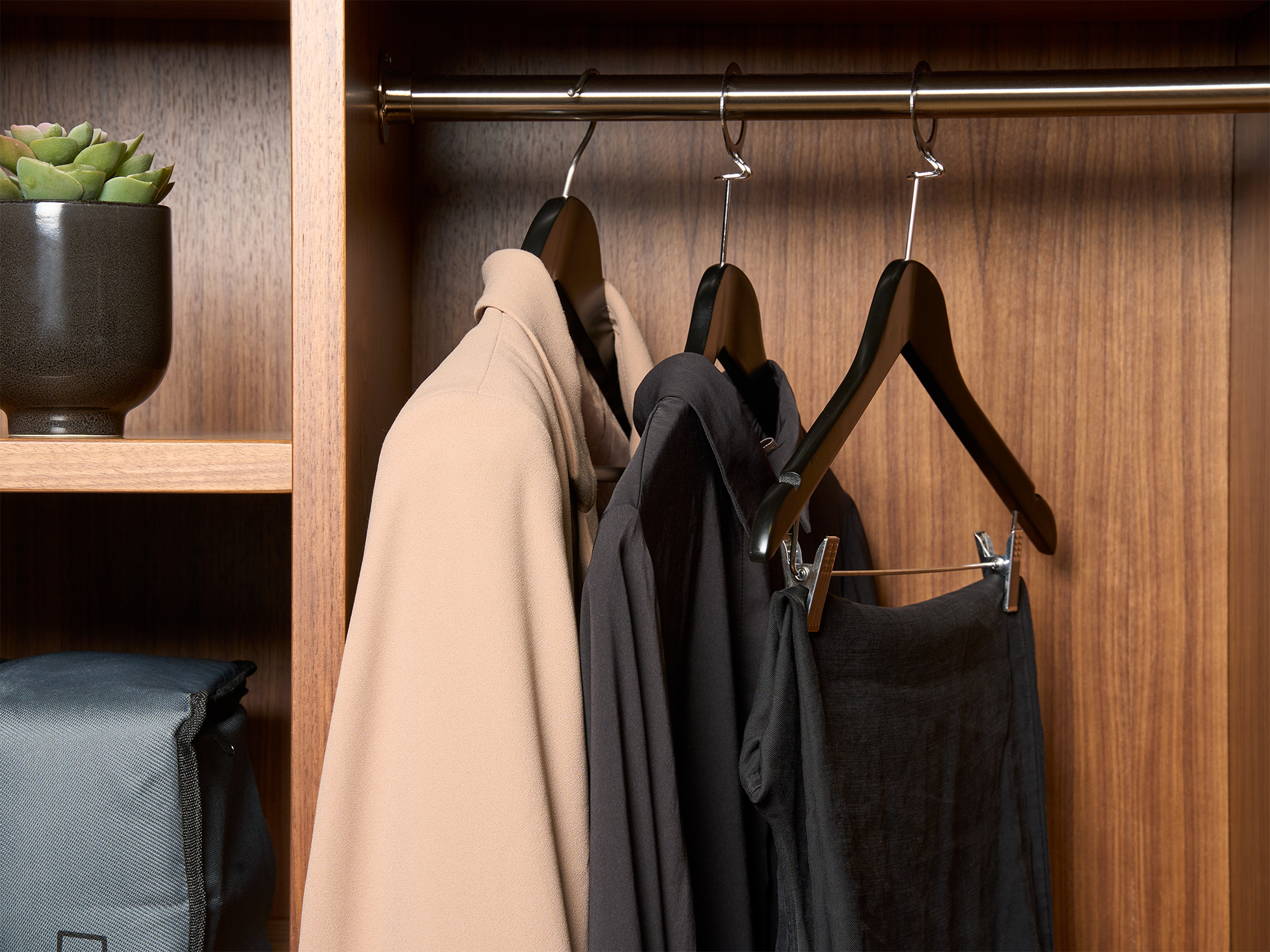 Burlington Guest Hanger with Security Pin & Clips in Black view 2