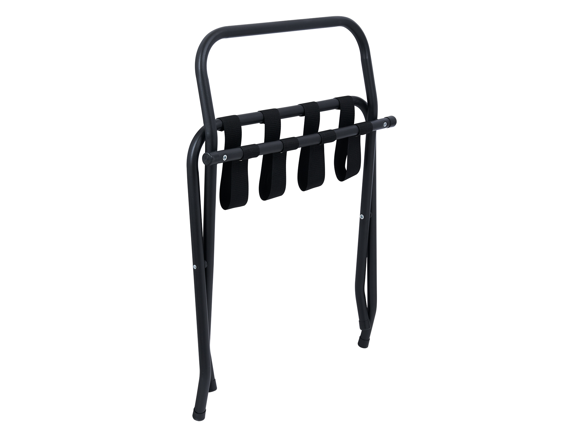 Metal Luggage Rack with Back (Ashton / LGR0001) in Black view 5