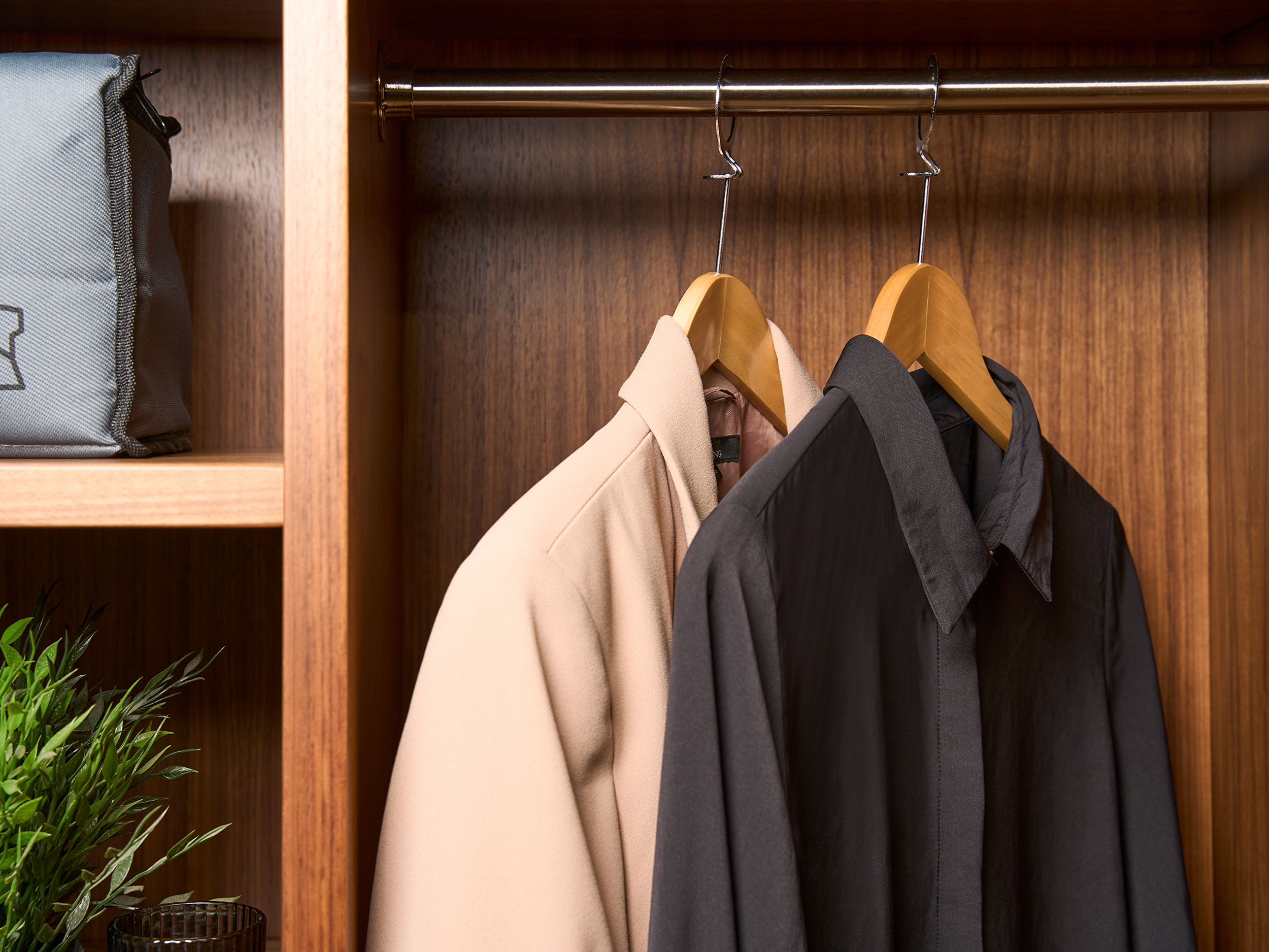 Chelsea Guest Hanger with Security Pin in Light Wood view 5